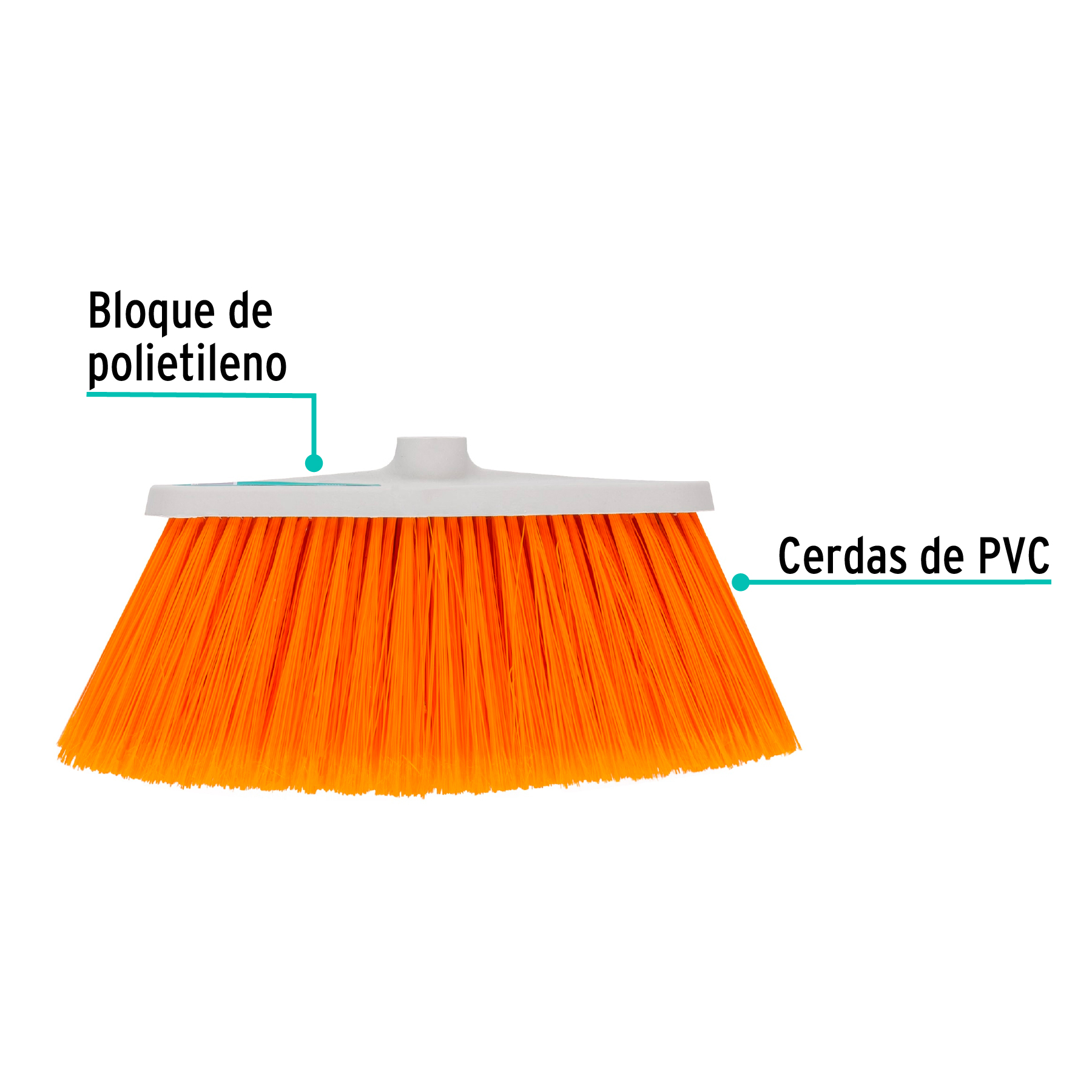 ESCOBA DE VINILO, TIPO CEPILLO, MEDIANA, SIN MANGO KLINTEK 58173