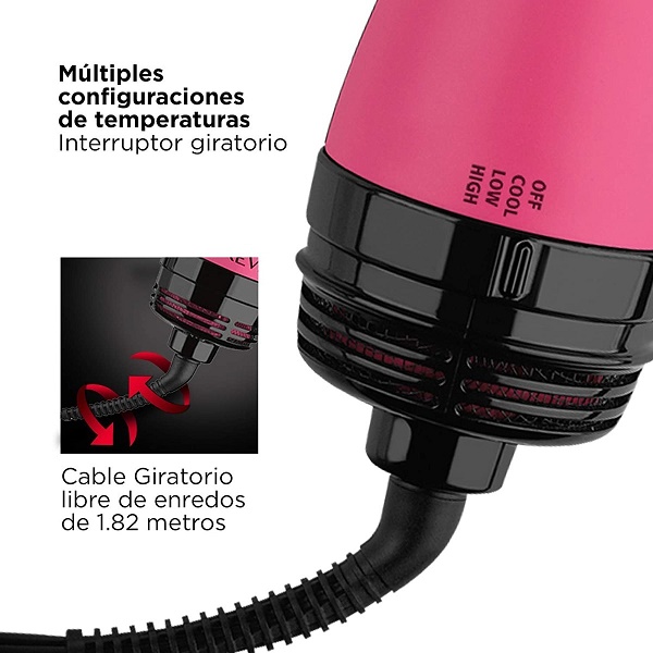 Cepillo De Aire Revlon One Step RVDR5222PNK Voluminizador Secador