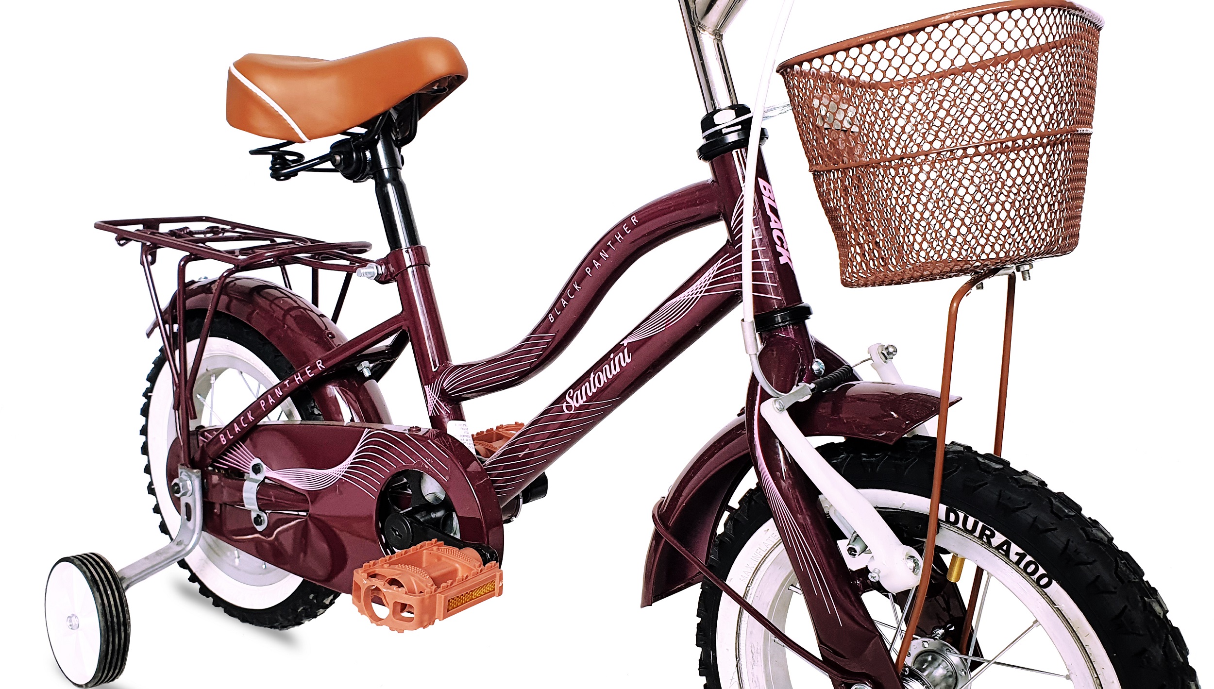 Bicicleta Santorini Llantas Inflables Canasta Rodada 12 Morado