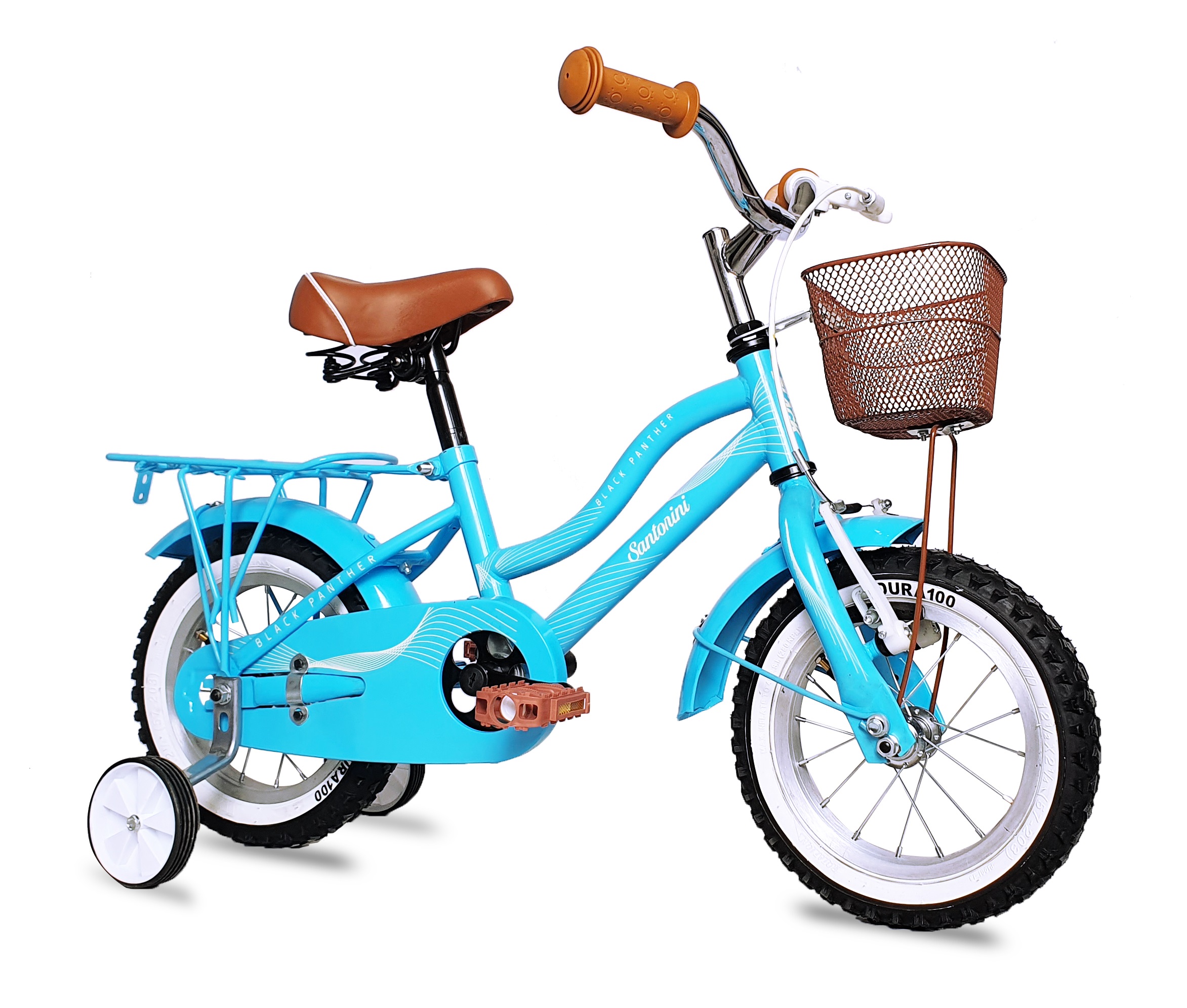 Bicicleta Santorini Llantas Inflables Canasta Rodada 12 Azul