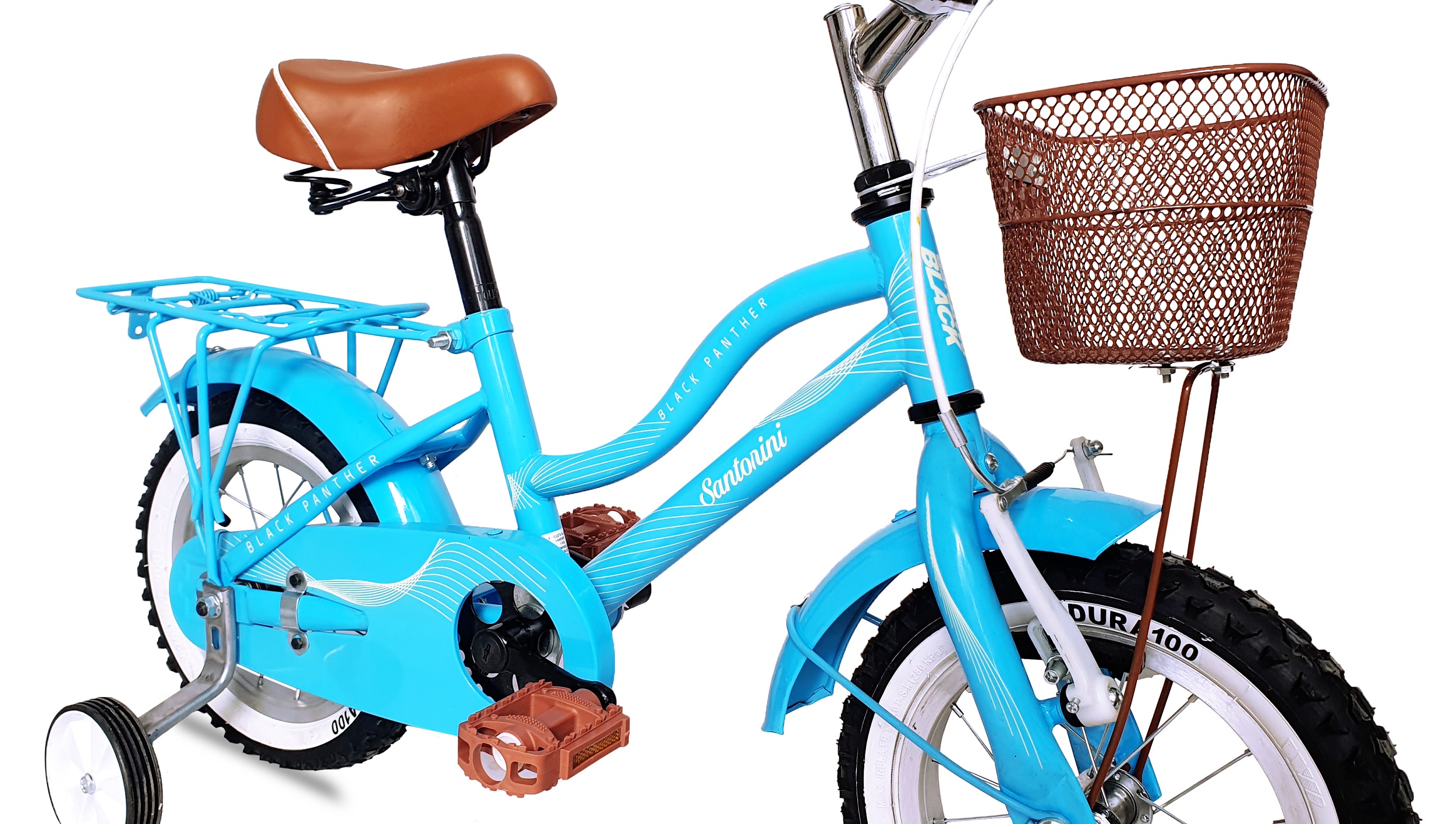 Bicicleta Santorini Llantas Inflables Canasta Rodada 12 Azul