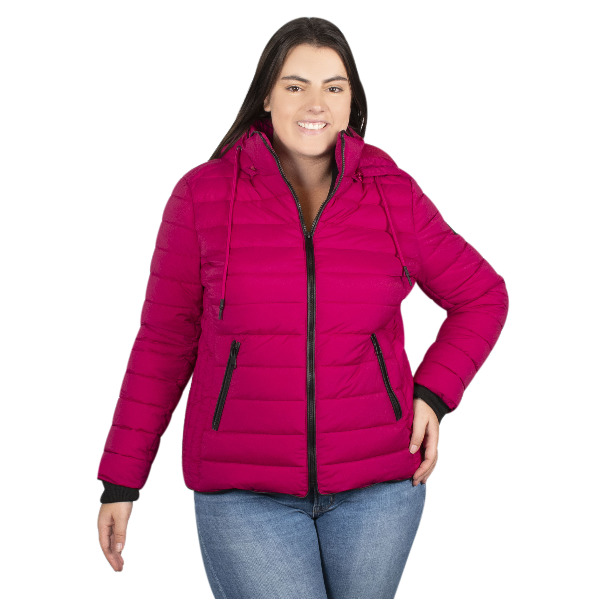 Chamarra Mujer Greenlander Capitonada Gorro Desmontable Plus Size Pol7880xl