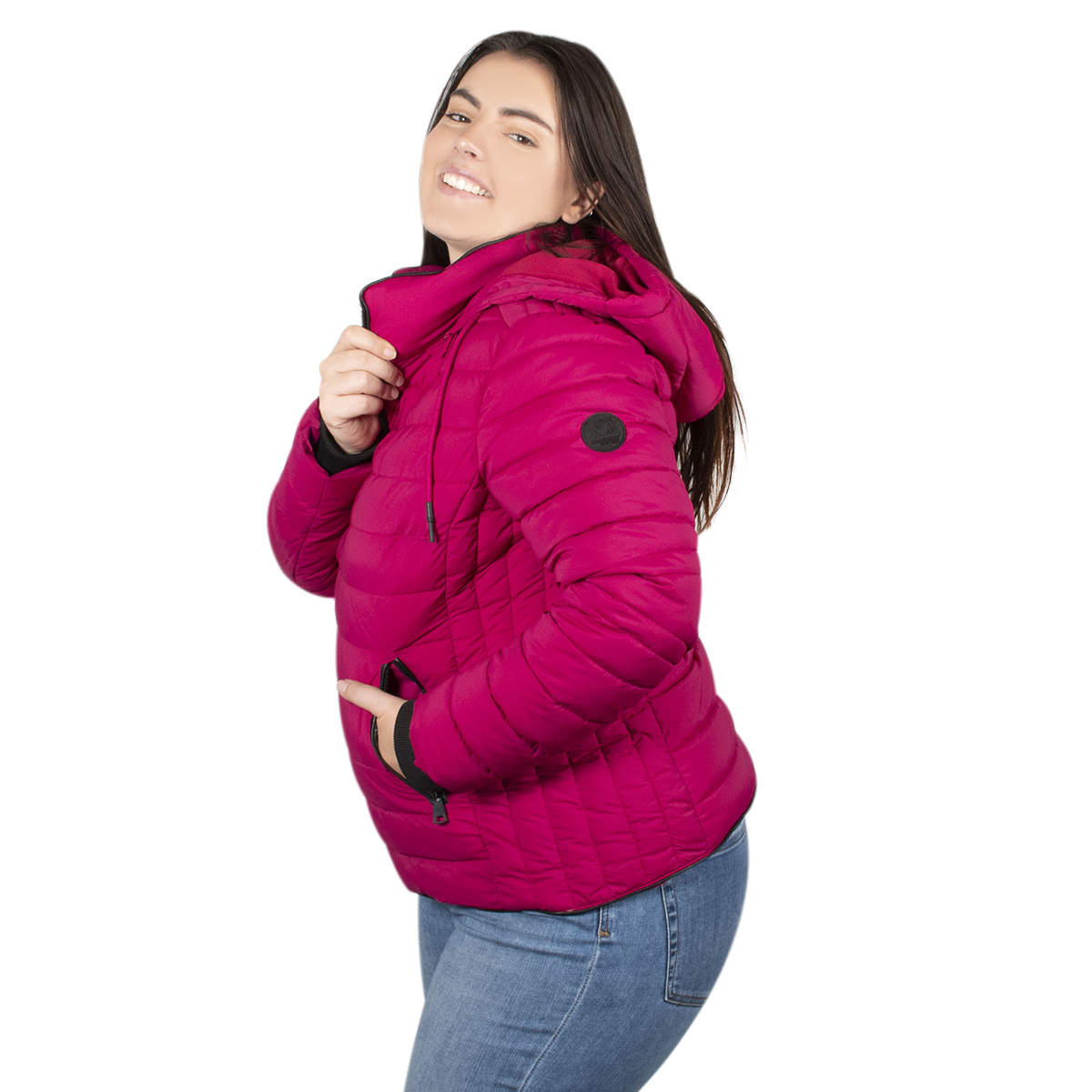 Chamarra Mujer Greenlander Capitonada Gorro Desmontable Plus Size Pol7880xl