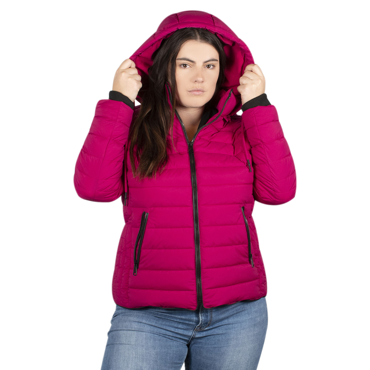 Chamarra Mujer Greenlander Capitonada Gorro Desmontable Plus Size Pol7880xl