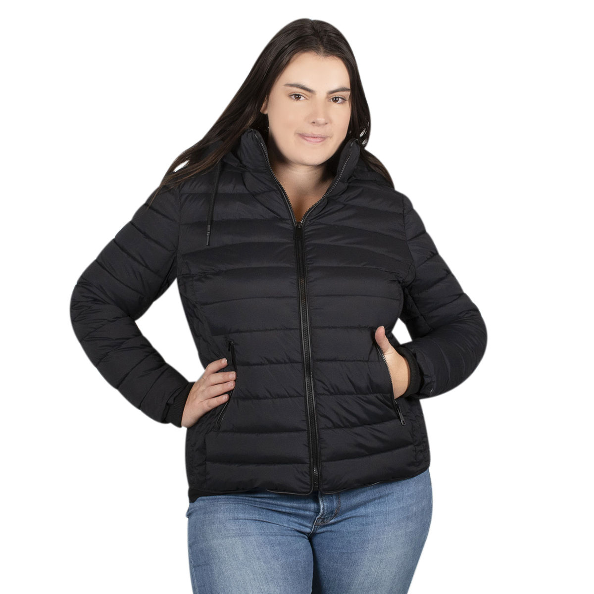 Chamarra Mujer Greenlander Capitonada Gorro Desmontable Plus Size Pol7880xl