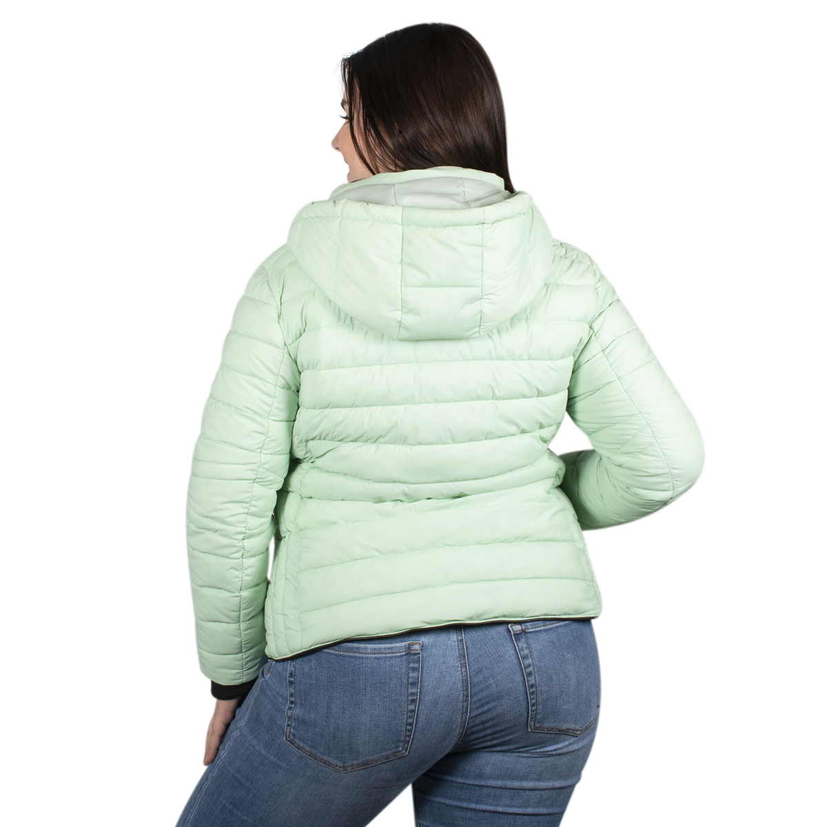 Chamarra Mujer Greenlander Capitonada Gorro Desmontable Plus Size Pol7880xl