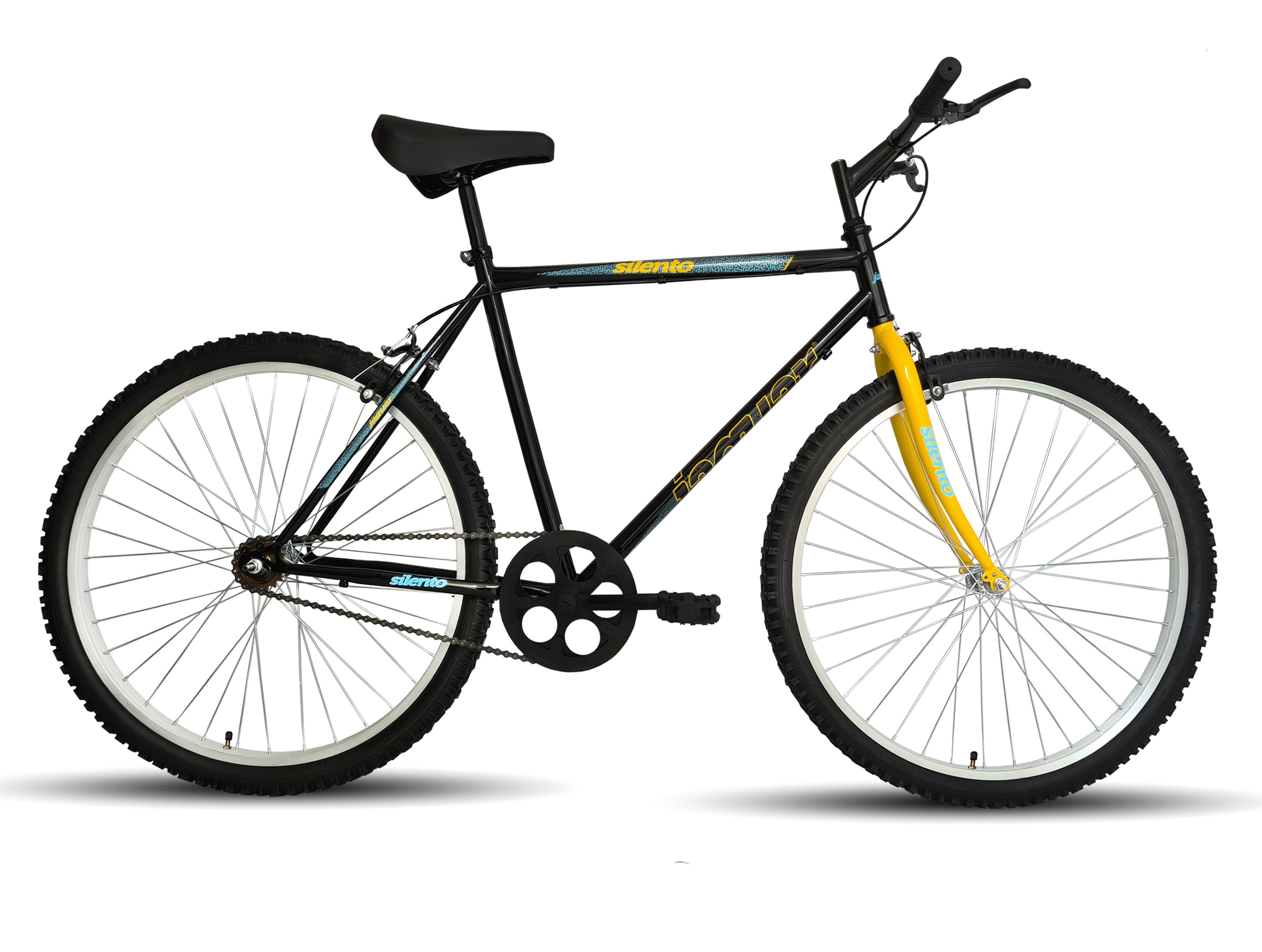 Bicicleta Montaña Rodada 26 Silento Negro/Amarillo