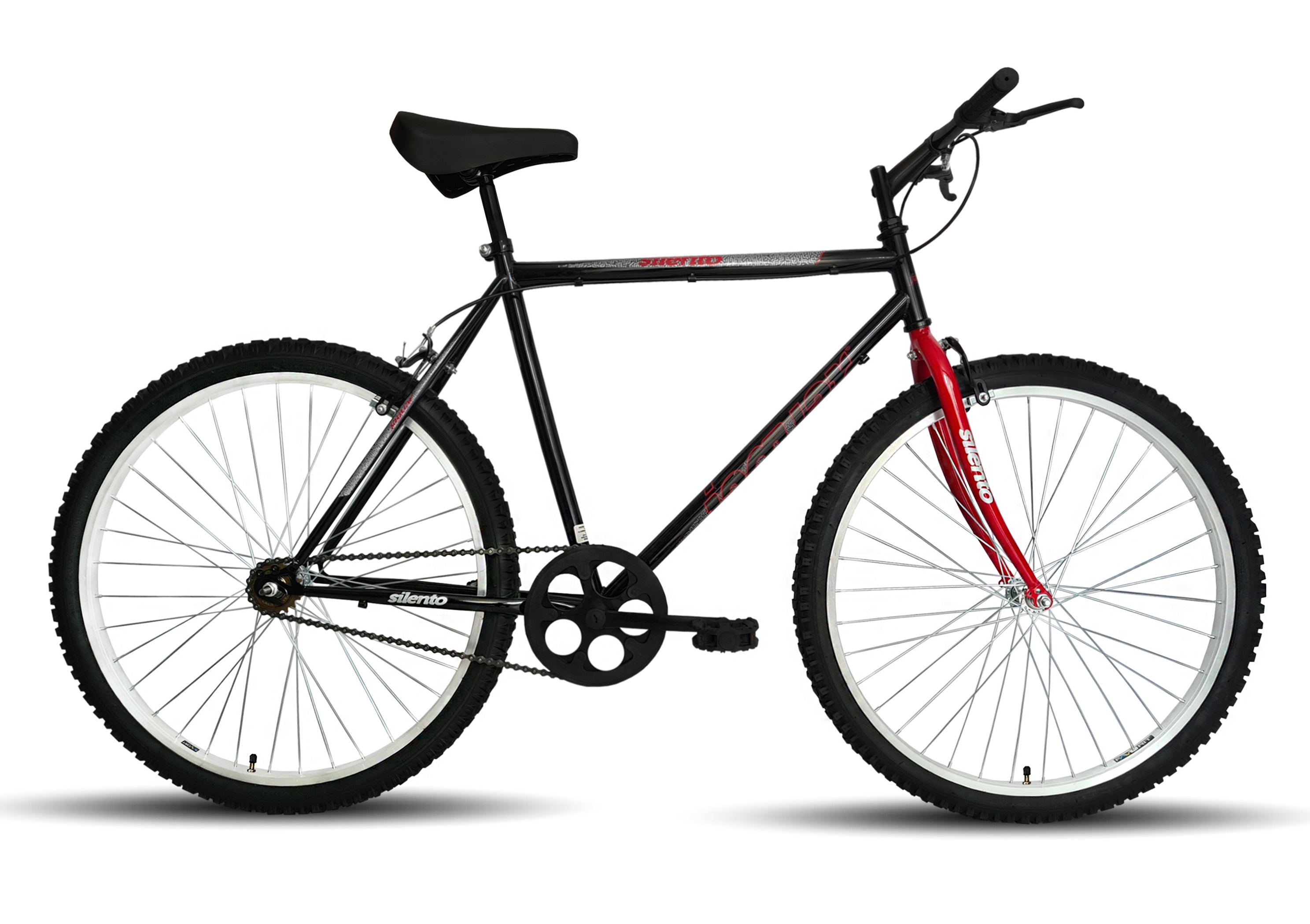 Bicicleta Montaña Rodada 26 Silento Negro/Rojo