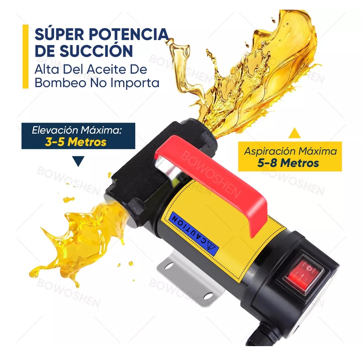 Bomba Transferencia Combustible Portátil Diésel Eléctrico