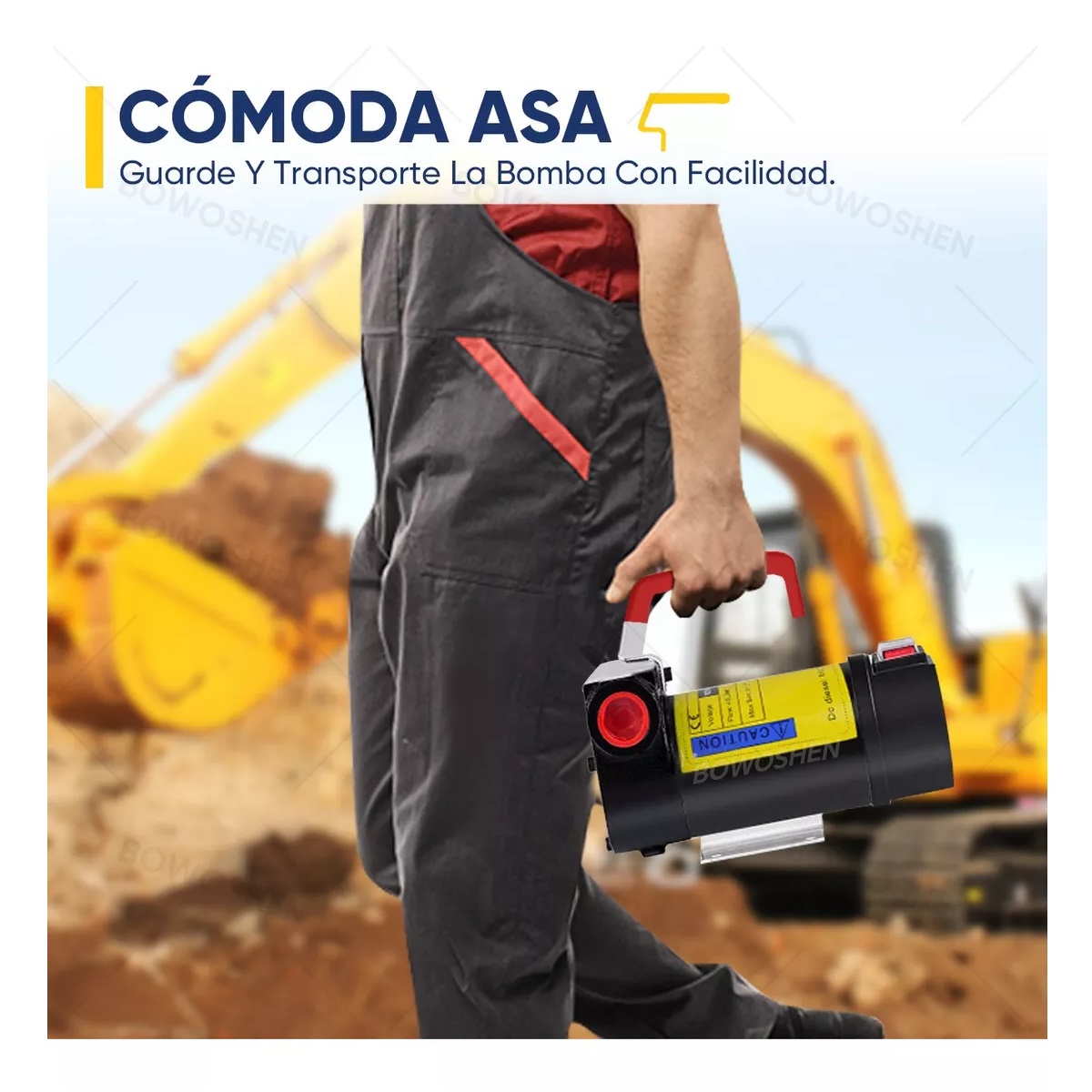 Bomba Transferencia Combustible Portátil Diésel Eléctrico