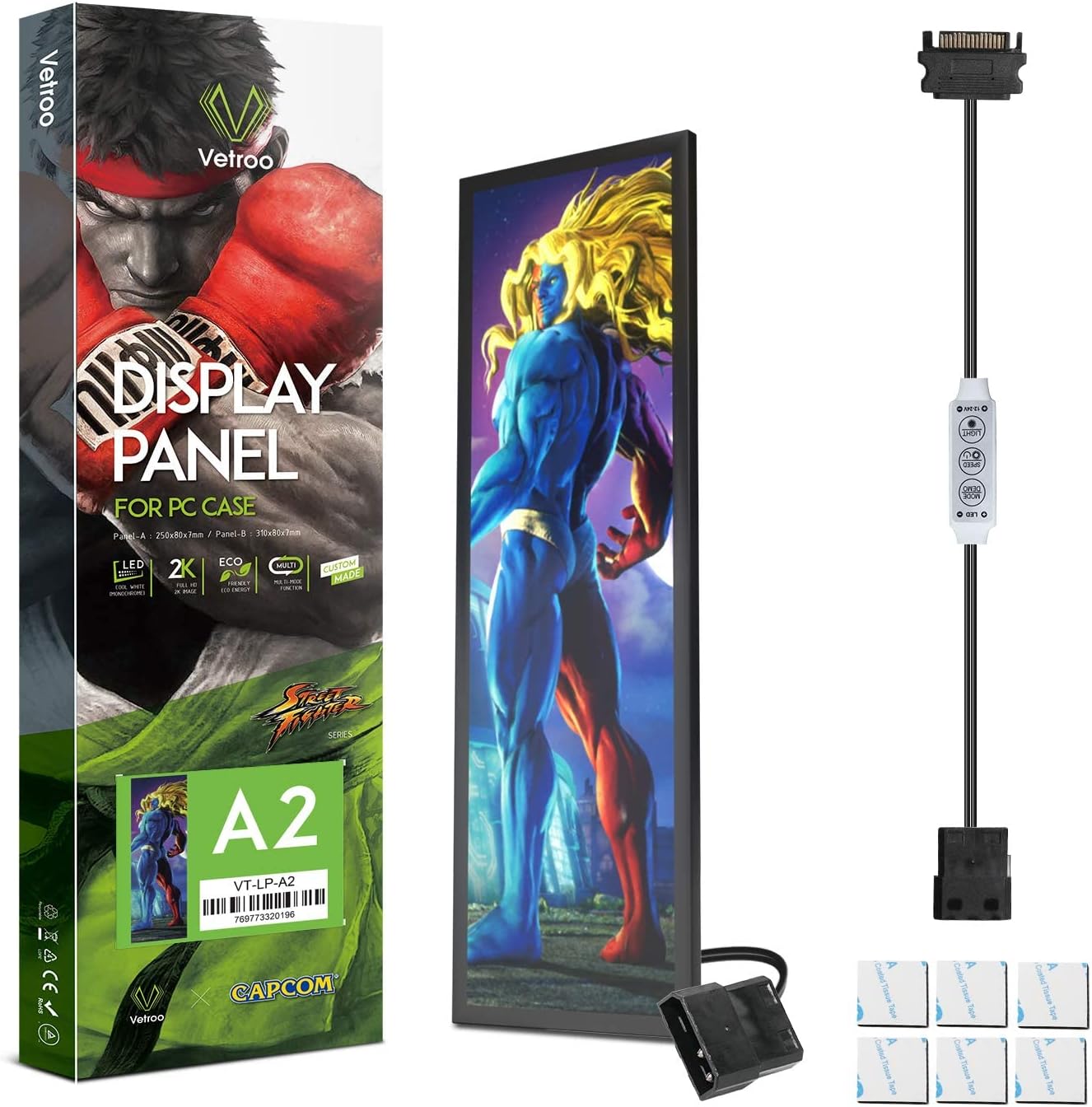 Vetroo, personajes con luces LED para decoración de carcasas de computadora, PC, Full HD 2K