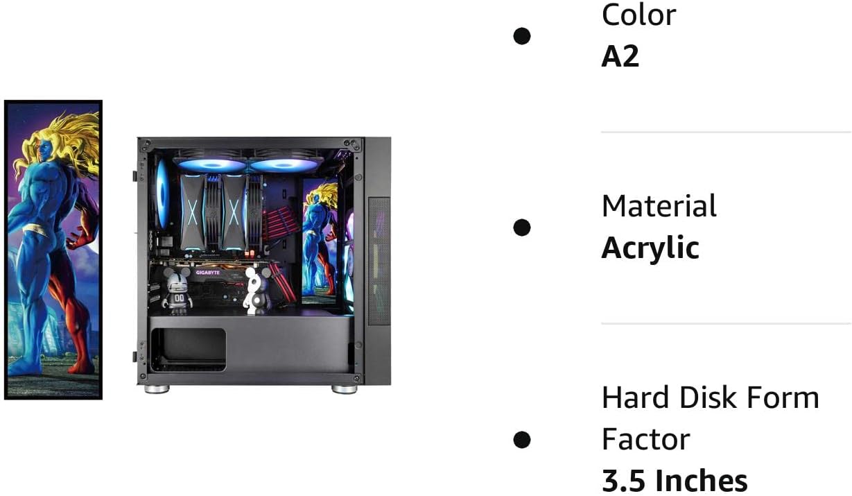 Vetroo, personajes con luces LED para decoración de carcasas de computadora, PC, Full HD 2K