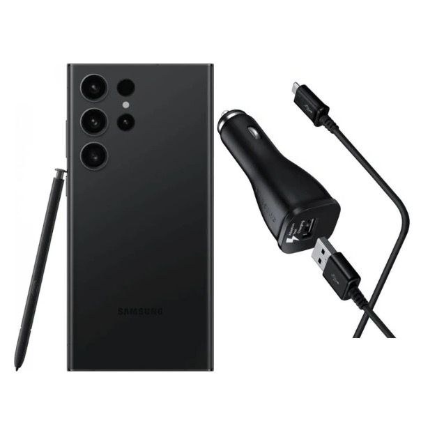 Samsung Galaxy S23 Ultra 512GB Negro Reacondicionado  +Cargador para auto 25W.