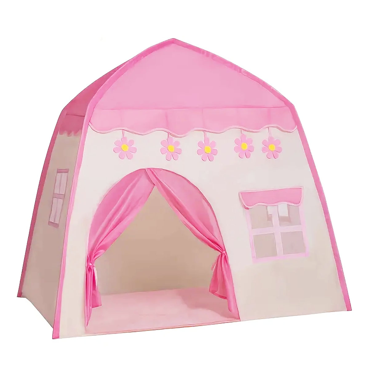 Casa de campaña para niños Tienda Castillo Ventanas Rosa