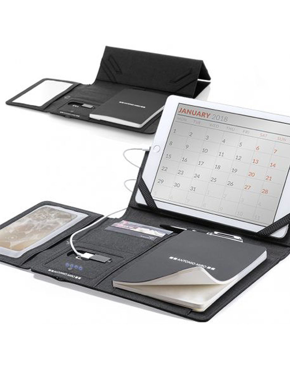 Agenda Carpeta Antonio Miró Con Soporte Para Tablet Navideña