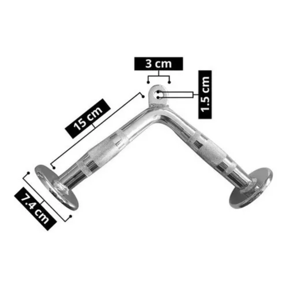 Agarradera Maneral Tipo V Cromado GYM Para polea