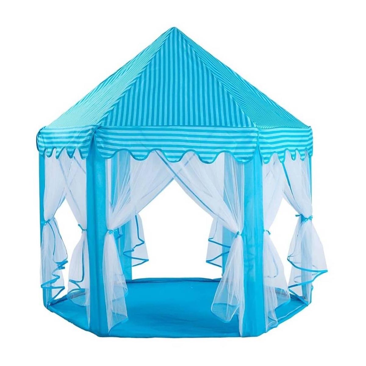 Casa de campaña para niños Castillo Princesa Cortinas Tul Azul.