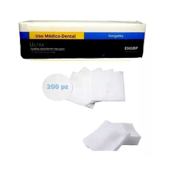Gasa 5 X 5 Cm 4 Pliegos 200pz