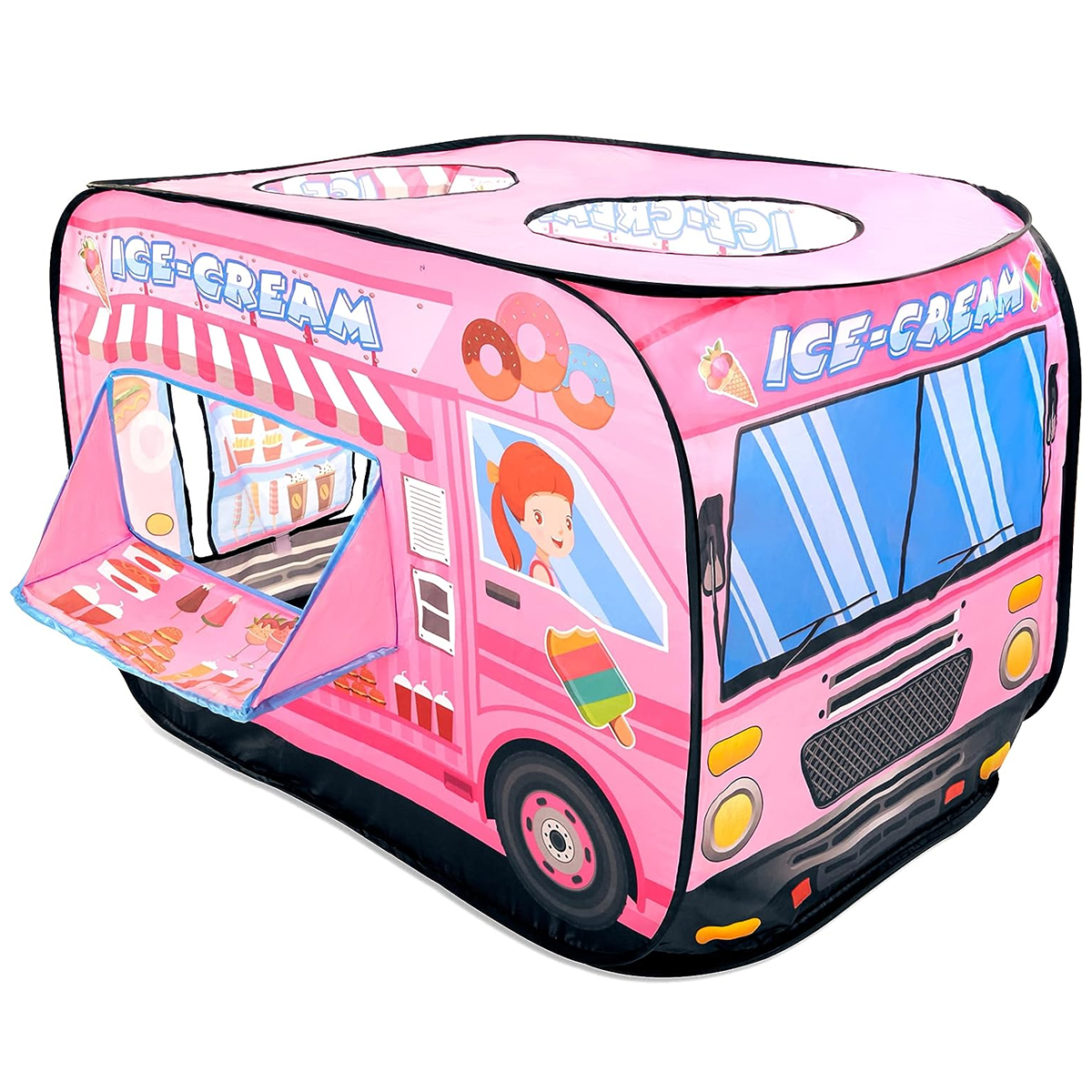 Casa de campaña para niños Camion Helados Rosa