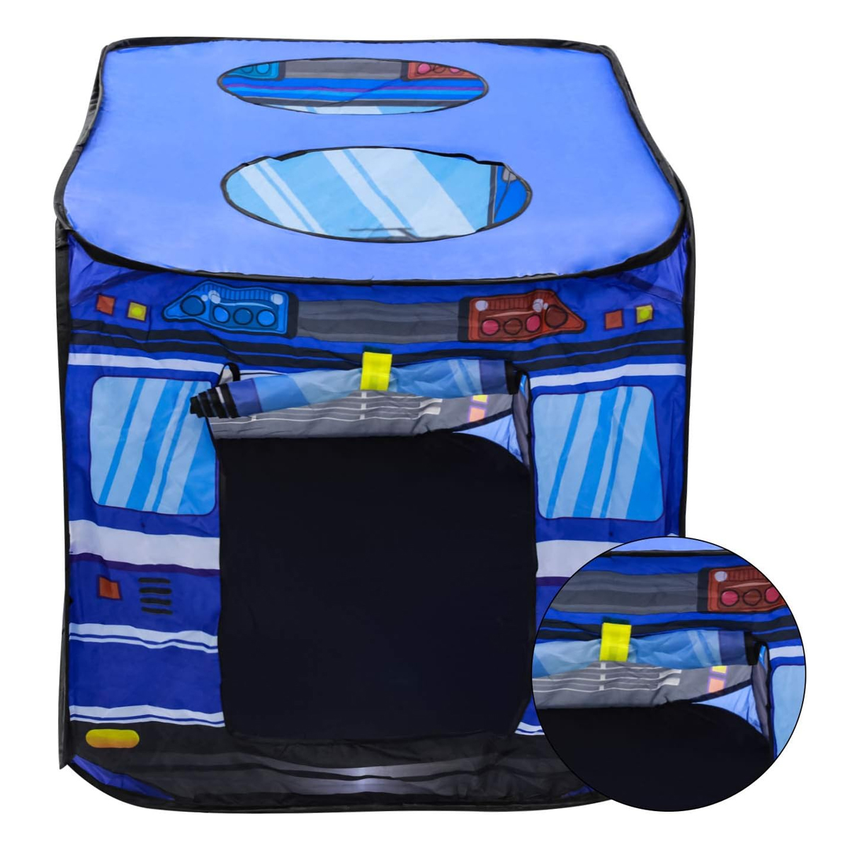 Casa de campaña para niños Camion Policia Azul
