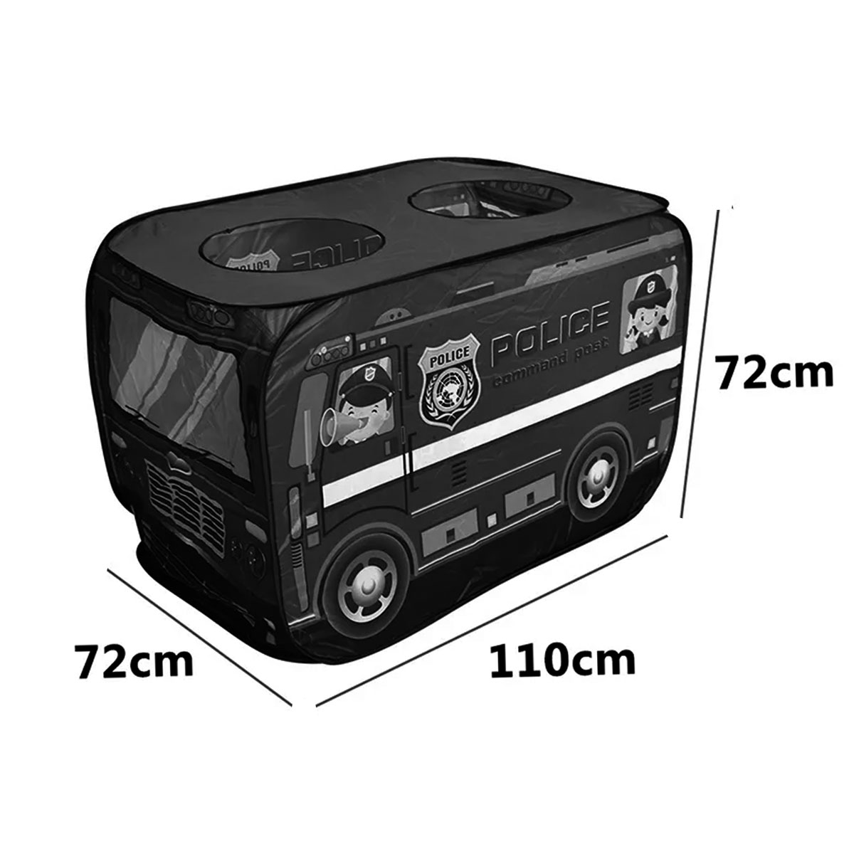 Casa de campaña para niños Camion Policia Azul