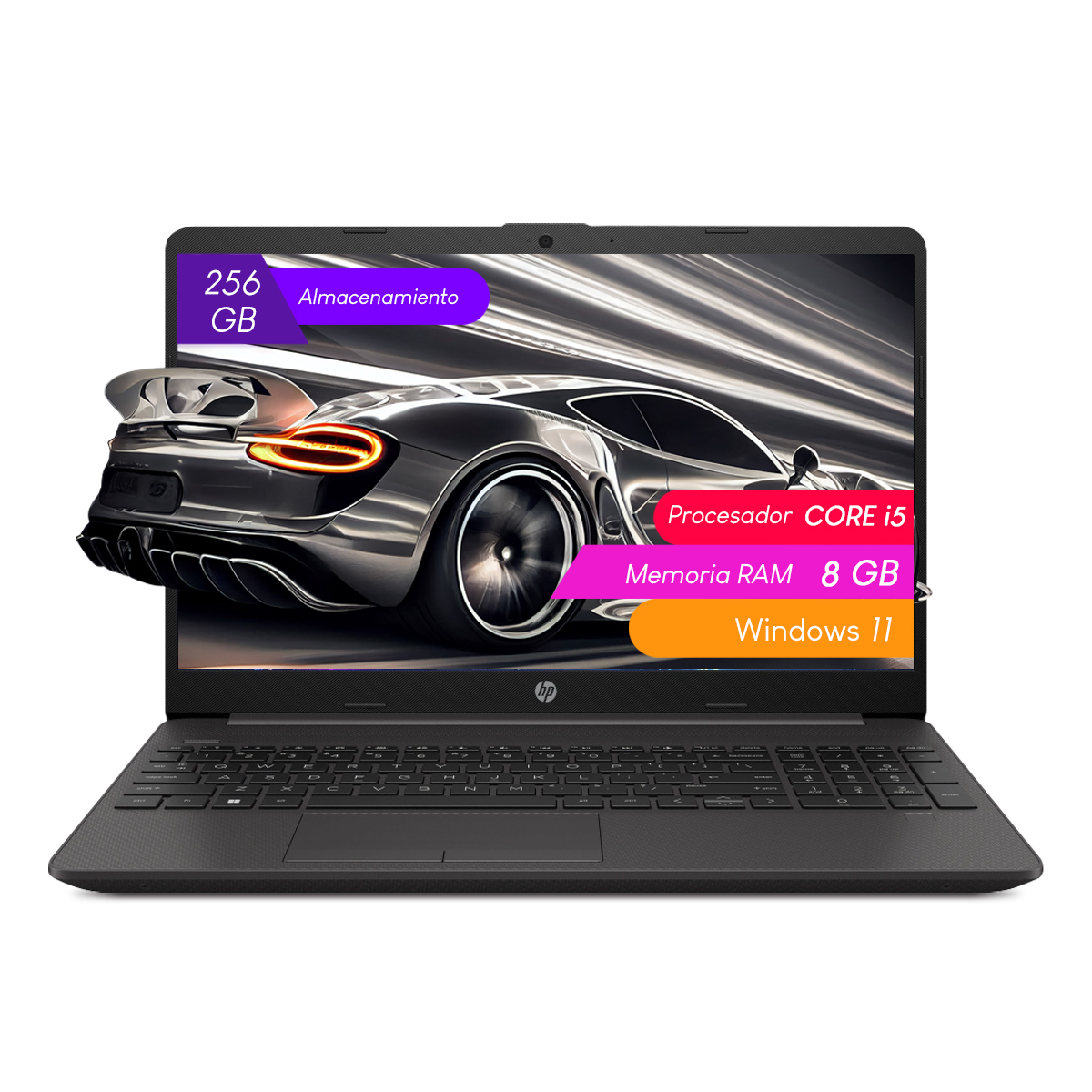 Combo Laptop HP 240 G8 Intel CI5-1135G7 8GB 256GB ssd 14Pulg hd W11H mx + Monitor Qtouch.