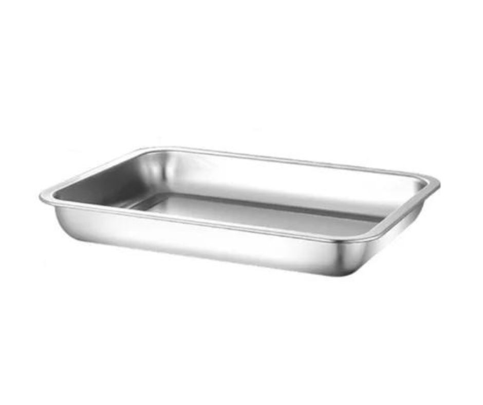 Charola Bandeja Acero Inoxidable 34x50x4.5 cm. 