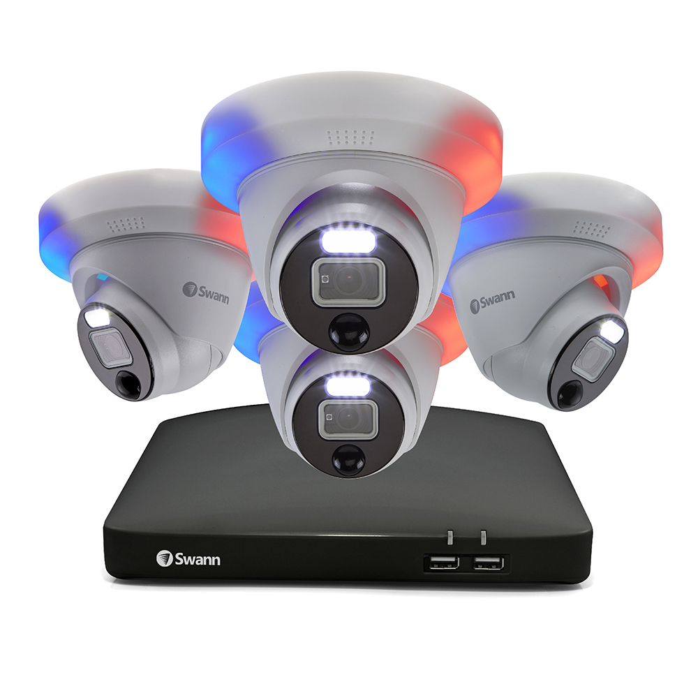 Sistema de Seguridad 4 cámaras DVR Swann 8 canales Full Hd