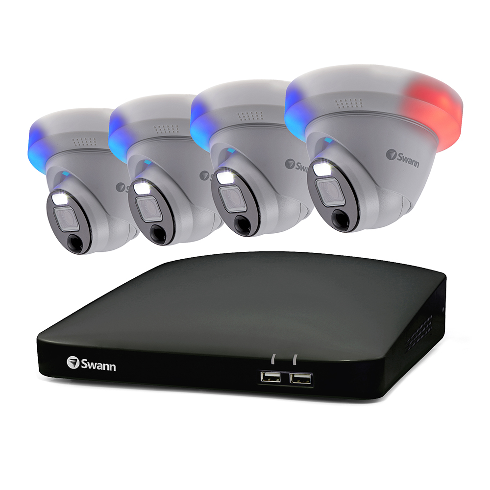Sistema de Seguridad 4 cámaras DVR Swann 8 canales Full Hd