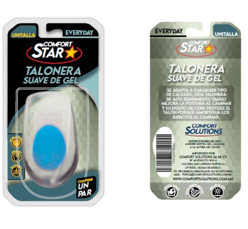 Talonera en Gel con Botón