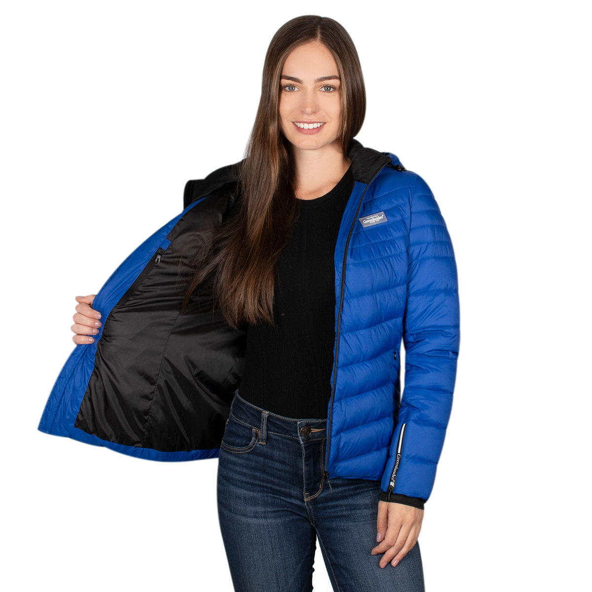 Chamarra Mujer Greenlander Capitonada Con Gorro Desmontable Pol8496