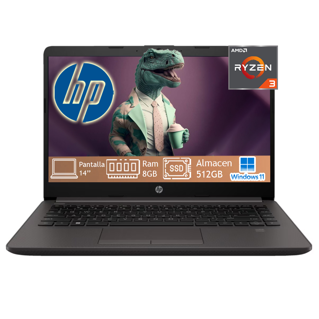 Laptop HP 245 G9 Ryzen 3 Ram 8GB Disco SSD 512GB Pantalla 14'' Windows 11