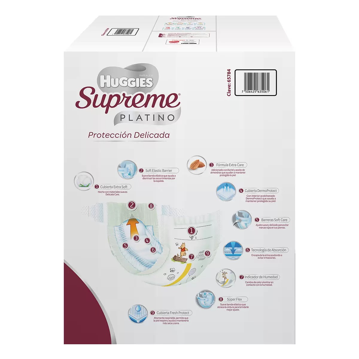 Pañales Huggies Supreme Platino Etapa 6 120 Piezas Unisex