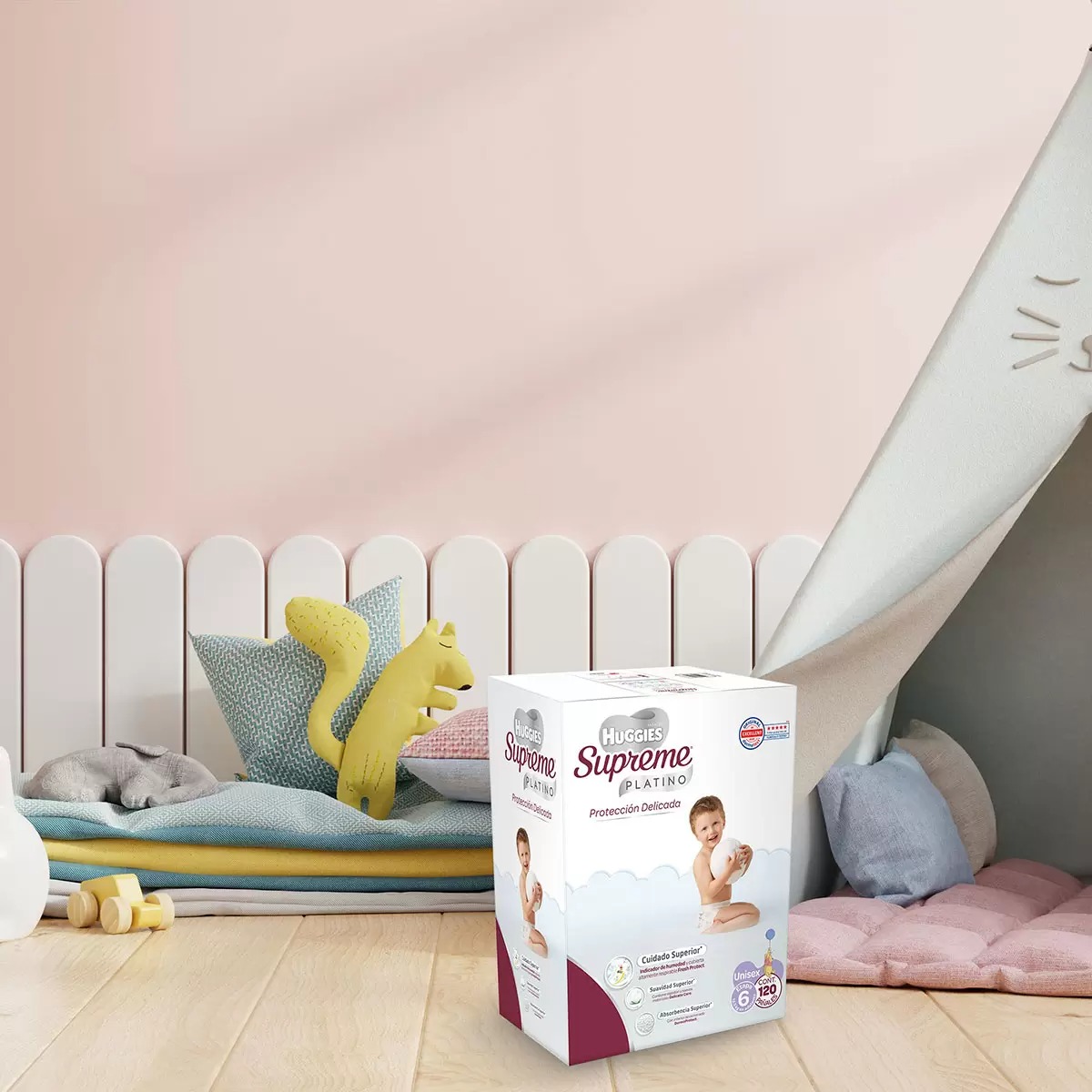 Pañales Huggies Supreme Platino Etapa 6 120 Piezas Unisex