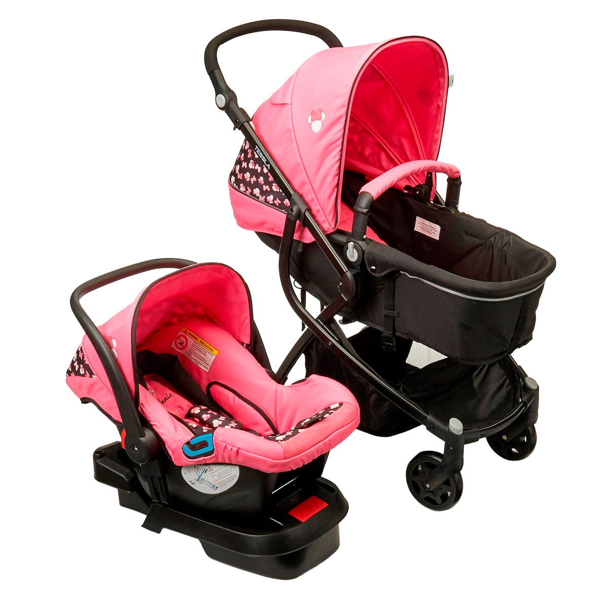 Carriola Sistema de Viaje Infanti Tessla Minnie Mouse Rosa