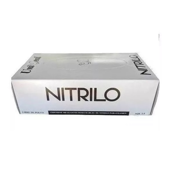 Guante Chef Cocinero Cocinar Nitrilo Negro 100pzas Talla Chica
