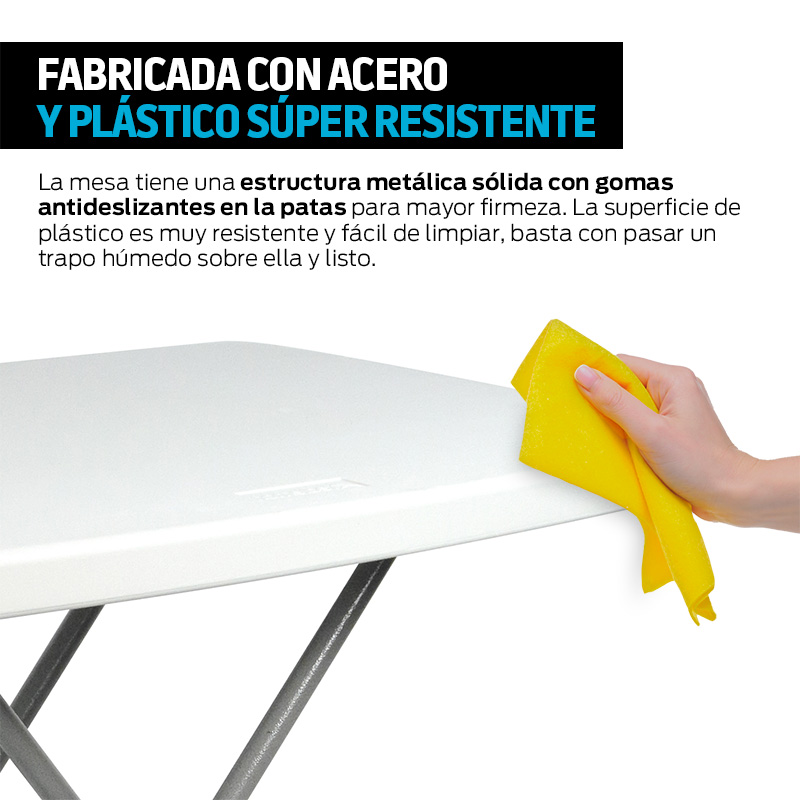 Mesa Plegable de Servicio 3 Alturas Multiusos 77x50cm