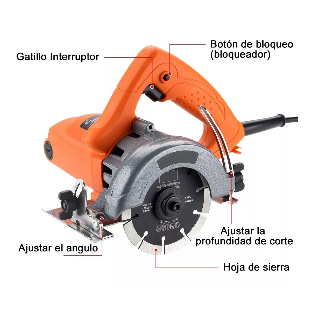 Cortadora Para Marmol Azulejo Porcelanato 1400w