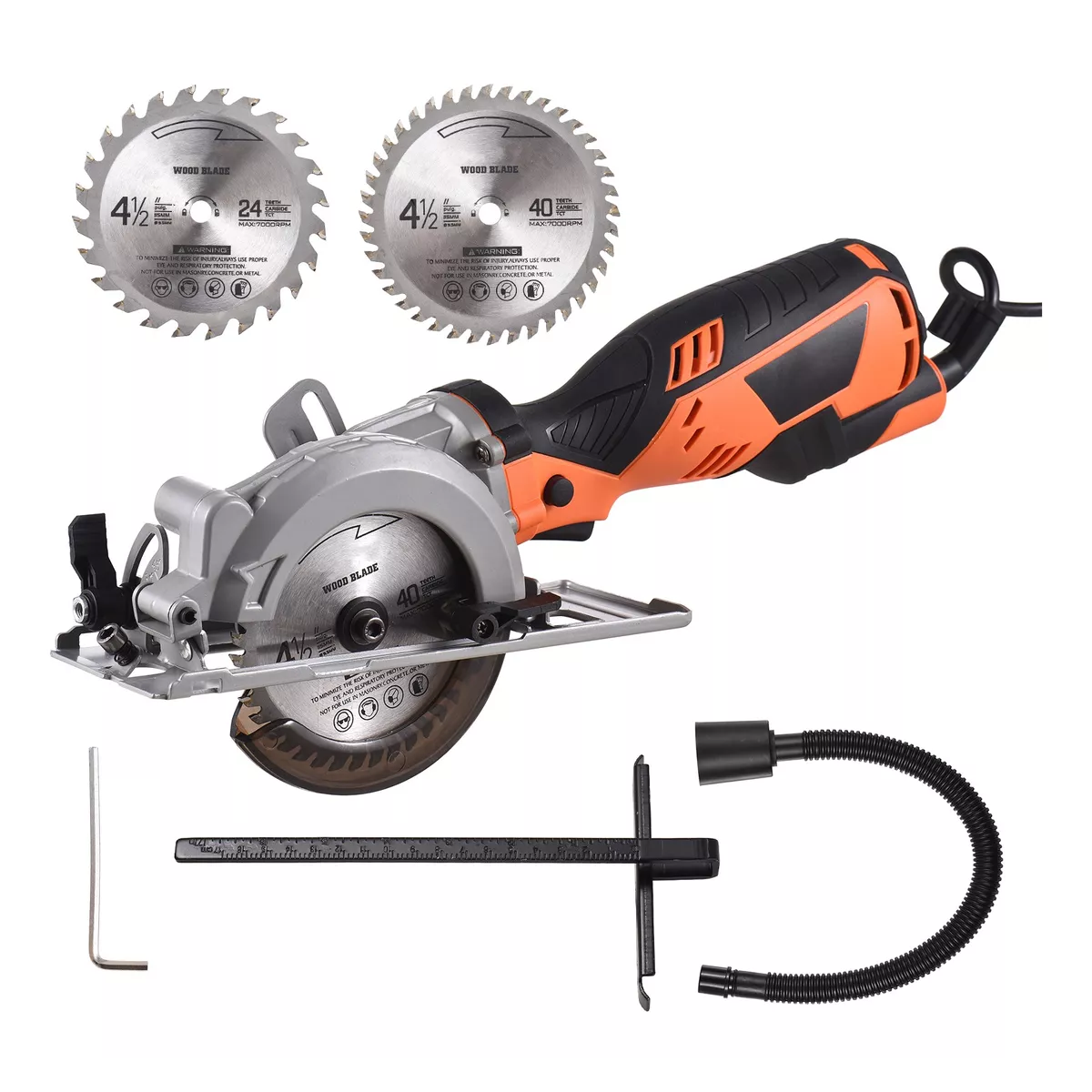 Mini Sierra Circular 3500rpm Sierra Eléctrica Con 24t 4 Naranja 5.8a