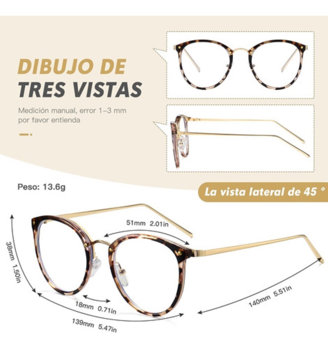 lentes De Filtro De Luz Azul Vista Cansada 2 Piezas 