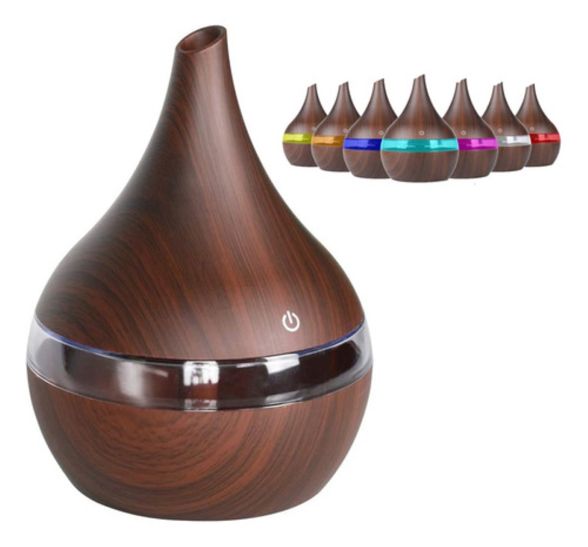 Humidificador Difusor De Aromas Eléctricos De Aire 300ml Marron Oscuro