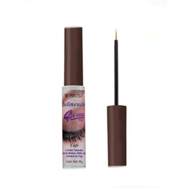 Delineador De Ojos Brocha Prosa 4 En 1 Tono Color Café