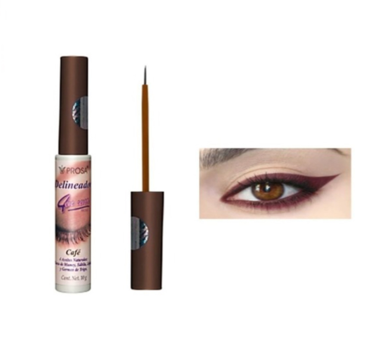 Delineador De Ojos Brocha Prosa 4 En 1 Tono Color Café