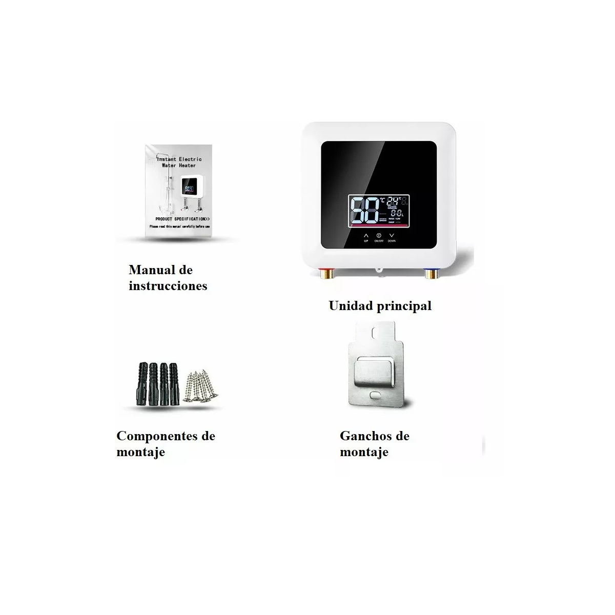Mini calentador de agua instantáneo eléctrico 5500 W