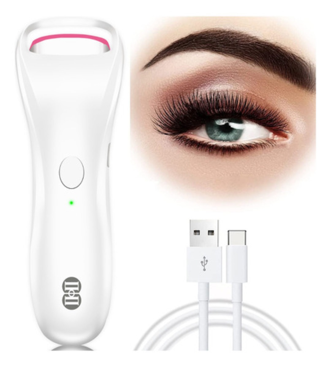 Rizador De Pestañas Electrico Termico Enchinador Blanco