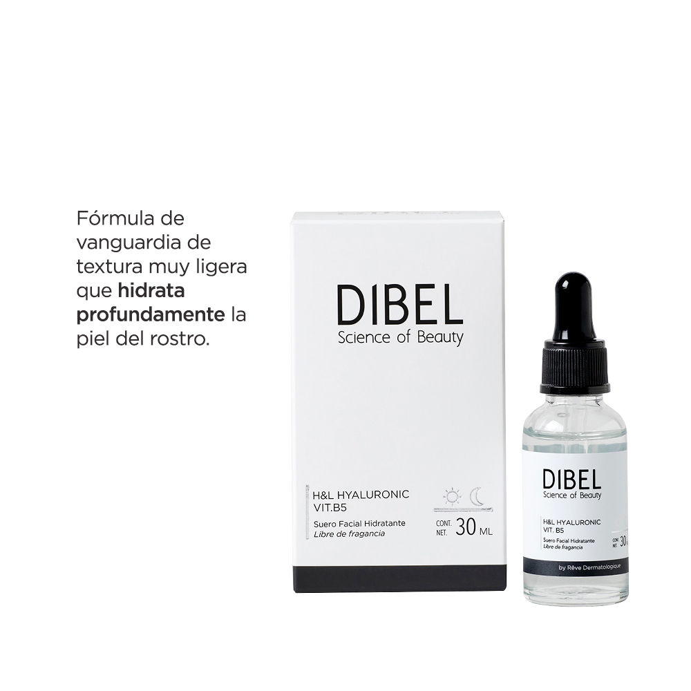 Reve Dermatologique - Dibel H&L Hyaluronic Vt. B5 - Suero Facial Hidratante - Ácido Hialurónico - Hidrata Profundamente - 30 ml
