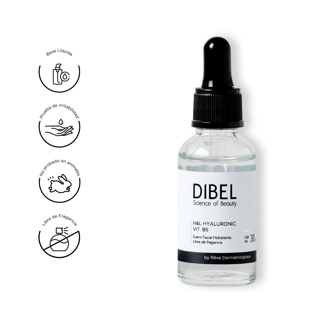 Reve Dermatologique - Dibel H&L Hyaluronic Vt. B5 - Suero Facial Hidratante - Ácido Hialurónico - Hidrata Profundamente - 30 ml