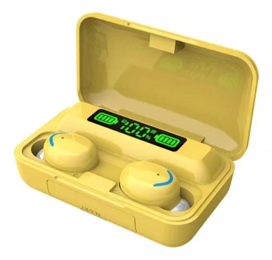 Audífonos in-ear inalámbricos Bluetooth F9-5 amarillo