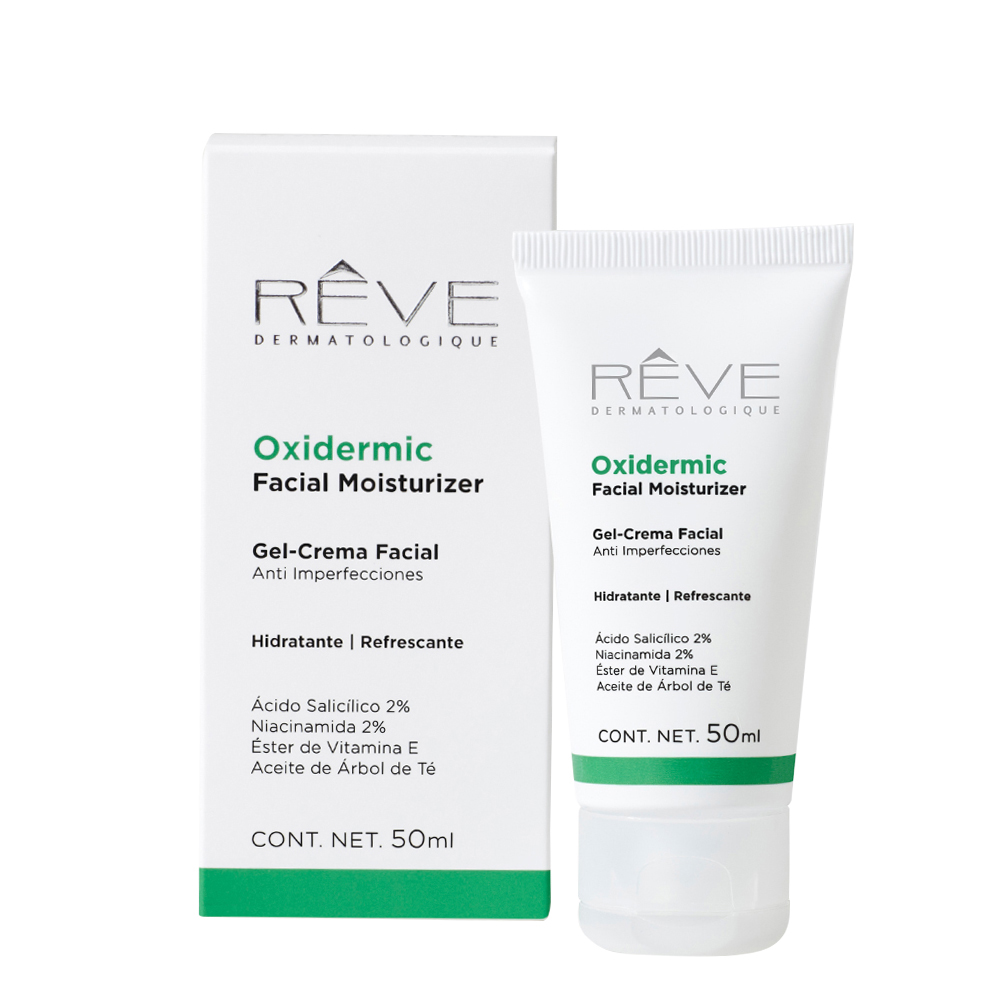 Reve Dermatologique - Oxidermic Facial Moisturizer - Gel-Crema Facial Anti-Imperfecciones - Hidratación para pieles grasas - 50 ml 