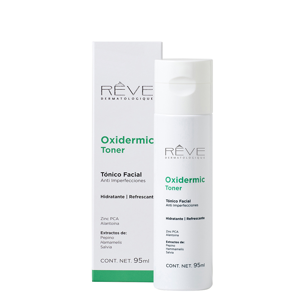 Reve Dermatologique - Oxidermic Toner - Tónico Facial Anti imperfecciones - controla el exceso de sebo - todo tipo de piel - 95 ml